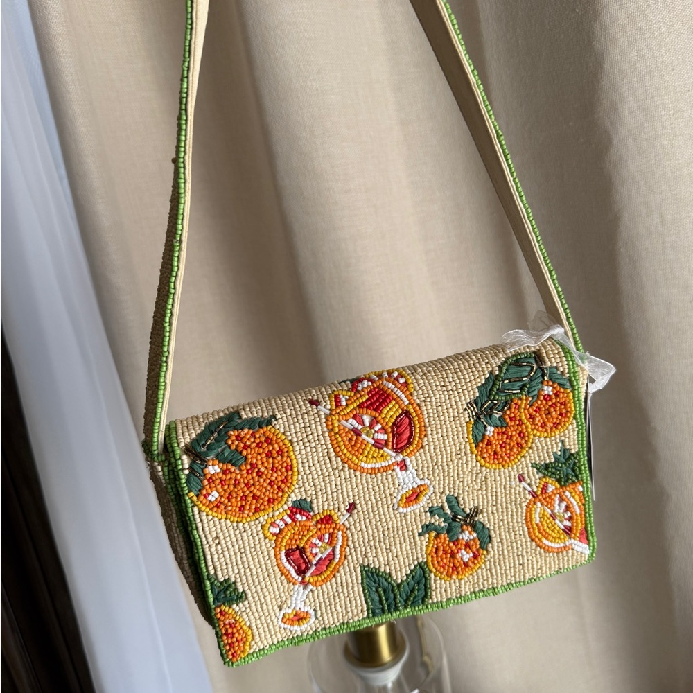 NWT Viral Beaded Aperol Spritz Shoulder Bag